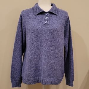 Karen Scott purple marled sweater-Size Large